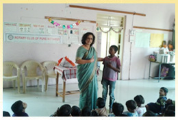 RCPK Rotary club of Pune Kothrud - program School for orphan children